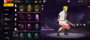 Conta FREE FIRE ( Calça angelical vermelha, skins do evento)