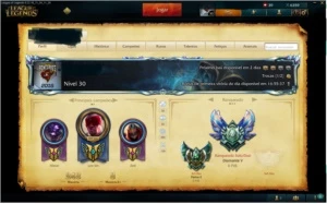 CONTA DIAMOND V S6 com 41 skins/12 paginas de runas. - League of Legends LOL