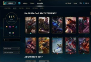 Conta LoL ouro V, 81 campeões, 113 skins - League of Legends