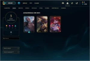 Conta diamante 4 29 campeões 3 skins - League of Legends LOL