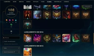 Conta Unranked (S11 Plat) 88 campeões - 35 skins - 6k E.A - League of Legends LOL
