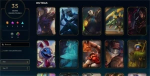 Conta Unranked (S11 Plat) 88 campeões - 35 skins - 6k E.A - League of Legends LOL