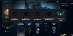 Conta Unranked (S11 Plat) 88 campeões - 35 skins - 6k E.A - League of Legends LOL