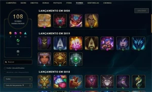 Conta Unranked (S11 Plat) 88 campeões - 35 skins - 6k E.A - League of Legends LOL