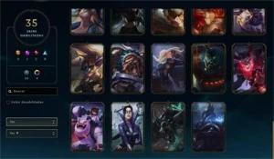Conta Unranked (S11 Plat) 88 campeões - 35 skins - 6k E.A - League of Legends LOL