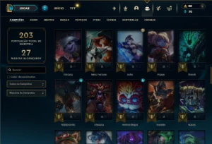 Ferro 2 com 70 Champs e 33 Skins - League of Legends LOL