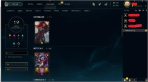 CONTA NV 84 COM 19 SKINS 46 CAMPEÕES - League of Legends LOL