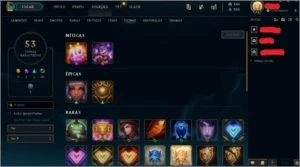 CONTA NV 84 COM 19 SKINS 46 CAMPEÕES - League of Legends LOL