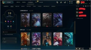 CONTA NV 84 COM 19 SKINS 46 CAMPEÕES - League of Legends LOL