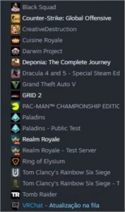 Conta Steam com 8 jogos (comprados) e mais