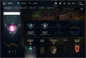Conta platina 4 com 1 skin e 40 champs - League of Legends LOL