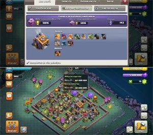 CV14 FULL MATO 100% TH14 28 SKINS BARATO DADOS CRIAÇÃO - Clash of Clans