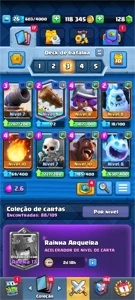 Clash royale arena 13 nivel 26 + um passe da skin da torre