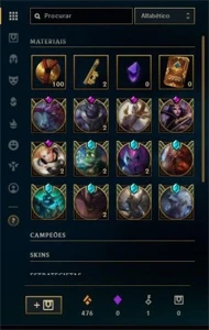CONTA LOL 268 SKINS PLATINA MMR ALTO E BARATA! - League of Legends