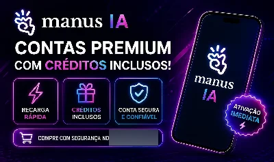 RECARGA MANUS IA | 1800 Creditos A 10000 Creditos | Entrega - Inteligência Artificial