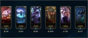 Conta gold com muitas skins e espolios mais de 200 reais gas - League of Legends LOL