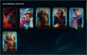 Conta gold com muitas skins e espolios mais de 200 reais gas - League of Legends LOL