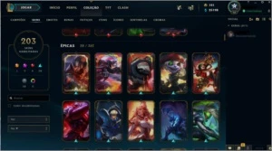 Conta LOL ouro 4 com 203 Skins - League of Legends