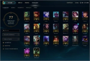 Conta League of Legends LOL Platina 5 com Borda de Ouro