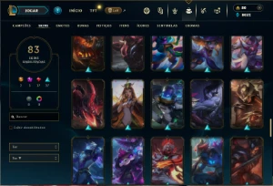 Prata 3 com 105 Champs e 83 Skins ( TOP / JG ) - League of Legends LOL