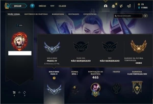 Conta prata 4 com 142 Champs e 122 Skins + 4 Vitoriosas - League of Legends LOL