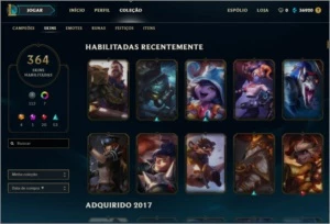 Conta League of Legends 364 skins LOL