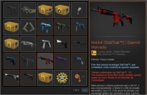 Steam - CS:GO com R$200,00 em skins