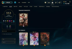 Conta Lol 2014 Full Campeões, Mono Draven 1Mi E Skin Ahri Fa - League of Legends