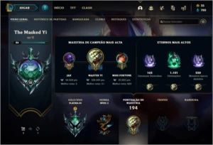 Conta de lol mono master yi top a conta! - League of Legends