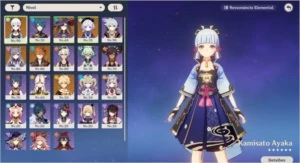 AR 55 Ayaka/Qiqi/Childe/Mona/Keqing C1 + Túmulo dos Lobos - Genshin Impact