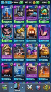 Conta Clash Royale lvl 11 200k e 1k de gema