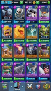 Conta Clash Royale lvl 11 200k e 1k de gema