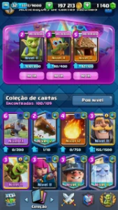 Conta Clash Royale lvl 11 200k e 1k de gema
