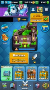 Conta Clash Royale lvl 11 200k e 1k de gema
