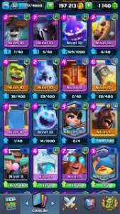 Conta Clash Royale lvl 11 200k e 1k de gema