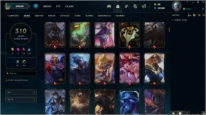 Conta League of Legends, Diamante 1,all champs+ de 300 skins LOL