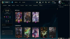 Conta League of Legends, Diamante 1,all champs+ de 300 skins LOL