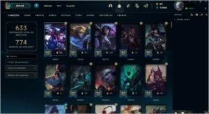 Conta League of Legends, Diamante 1,all champs+ de 300 skins LOL