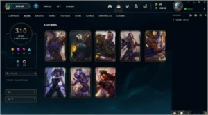 Conta League of Legends, Diamante 1,all champs+ de 300 skins LOL