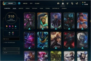 Conta League of Legends, Diamante 1,all champs+ de 300 skins LOL