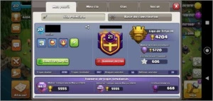 Clash of Clans - CV13 raro 99% full + enfeites raros