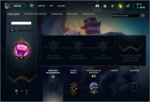 Conta unranked com 93 champs e 79 skins - League of Legends LOL