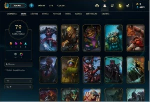 Conta unranked com 93 champs e 79 skins - League of Legends LOL