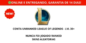 🟢Online ! Conta Unranked Lol - Skins Aleatorias - Novo! - League of Legends