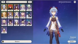 AR 34 com Ganyu, Amos' Bow, Diluc e Keqing - Genshin Impact