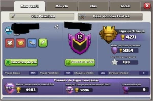 CV13 BEM UPADO+CLÃ LEVEL 12 COMBO TOP! - Clash of Clans