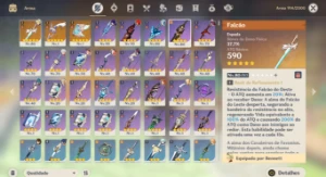 CONTA DE GENSHIN AR 56 7 PERSONAGENS 5 ESTRELAS - Genshin Impact