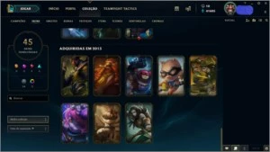 ACC COM 41K ESSÊNCIA AZUL 92 CHAMPS E 45 SKINS POR R$ 185,99 - League of Legends LOL