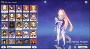 Melhor conta do SA Genshin Impact 29 pers. 5* + 13 armas 5*
