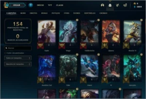 Conta League of Legends Platina 3(54% WR) 5 Skins Lendárias LOL